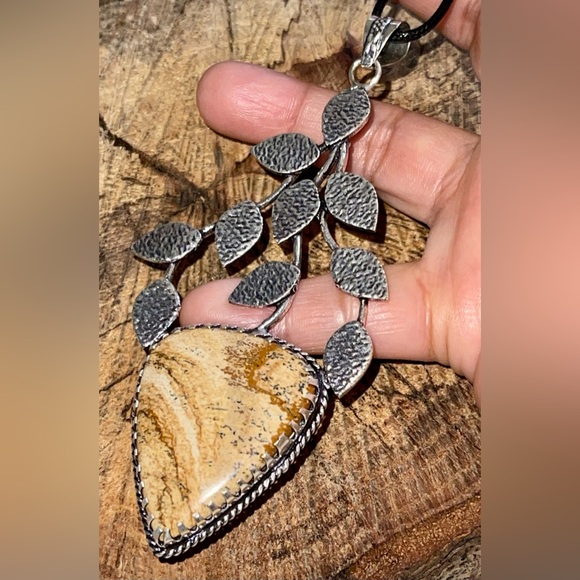 Large Picture Jasper Pendant 4 1/2” - Picture 3 of 13